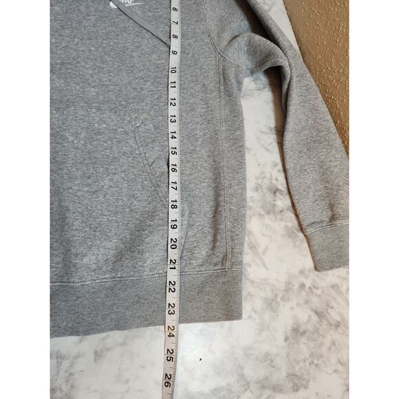 Nike Sportswear Womens Gray Solid Basic Long Sleeve Pullover Hoodie‎ Size Small - Picture 6 of 6